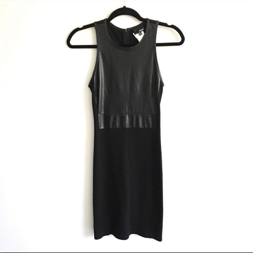 ARITZIA Wilfred Free Y2K Faux Sleeveless Vegan Leather Tank Bodycon Dress XS